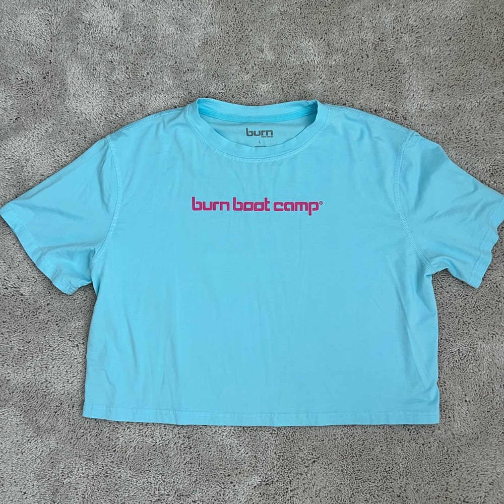 Burn Boot Camp Blue Crop Top - Large